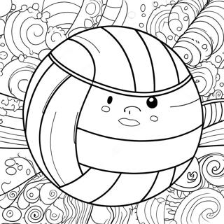 Cute Volleyball Quote Coloring Page 68112-56166