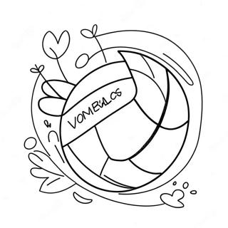 Cute Volleyball Quote Coloring Page 68112-56167