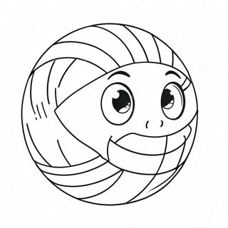 Adorable Volleyball Inspiration Coloring Page 68113-56169