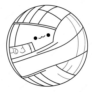 Adorable Volleyball Inspiration Coloring Page 68113-56170