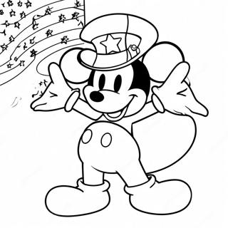 Mickey 4th Of July Celebration Coloring Page 68132-56194