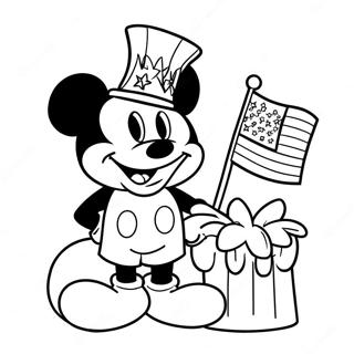 Mickey 4th Of July Celebration Coloring Page 68132-56195