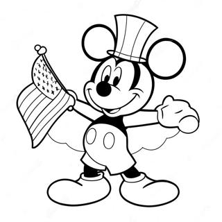 Mickey 4th Of July Celebration Coloring Page 68132-56196