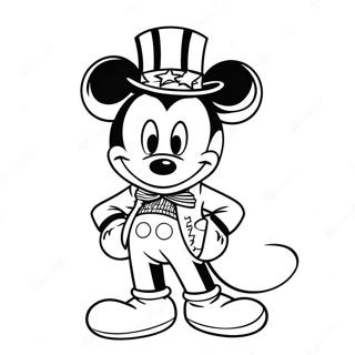 Mickey Wearing Patriotic Outfit Coloring Page 68133-56198