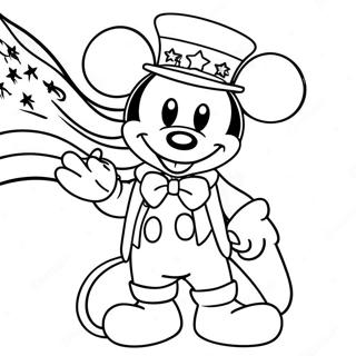 Mickey Wearing Patriotic Outfit Coloring Page 68133-56199