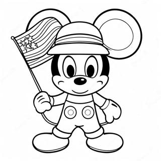 Mickey Wearing Patriotic Outfit Coloring Page 68133-56200