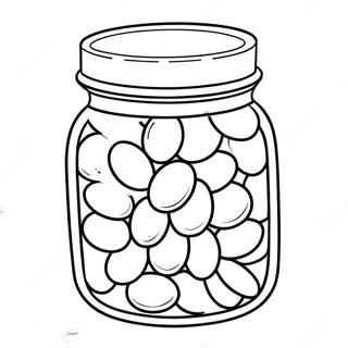 Colorful Jelly Beans In A Jar Coloring Page 68143-56213