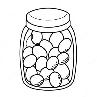 Colorful Jelly Beans In A Jar Coloring Page 68143-56214