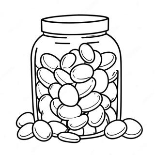 Colorful Jelly Beans In A Jar Coloring Page 68143-56215