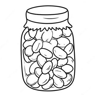 Colorful Jelly Beans In A Jar Coloring Page 68143-56216