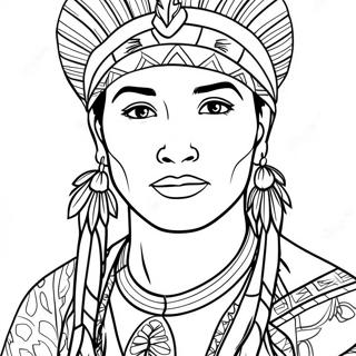 Wampanoag Traditional Clothing Coloring Page 68152-56202