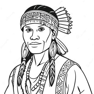 Wampanoag Traditional Clothing Coloring Page 68152-56203