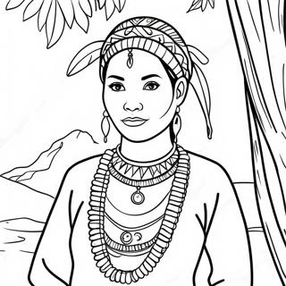 Wampanoag Traditional Clothing Coloring Page 68152-56204