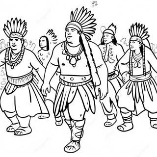 Wampanoag Powwow Celebration Coloring Page 68153-56206