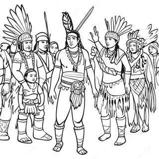 Wampanoag Powwow Celebration Coloring Page 68153-56207