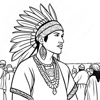 Wampanoag Powwow Celebration Coloring Page 68153-56208