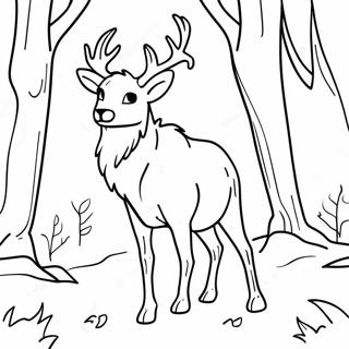 Spooky Wendigo In The Forest Coloring Page 68163-56230