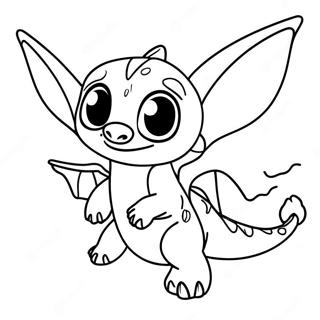 Toothless Flying With Stitch Coloring Page 68173-56218