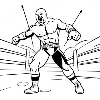 Epic Wwe Wrestler Showdown Coloring Page 68193-56244