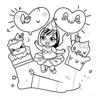 Lol Surprise Party Scene Coloring Page 68213-56250