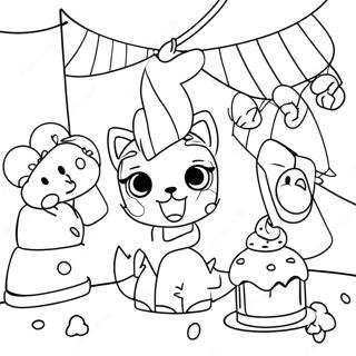 Lol Surprise Party Scene Coloring Page 68213-56252