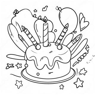 Happy 11th Birthday Celebration Coloring Page 68222-56262