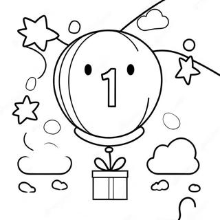 Colorful Happy 11th Birthday Balloon Coloring Page 68223-56299