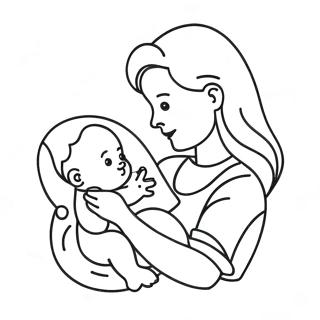 Mom And Baby Coloring Page 68232-56266