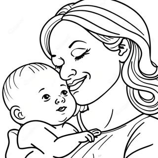 Mom And Baby Coloring Page 68232-56267