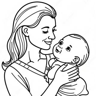 Mom And Baby Coloring Page 68232-56268