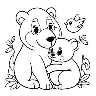 Cuddly Mom And Baby Animals Coloring Page 68233-56273