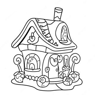 Whimsical Candy House Coloring Page 68243-56279