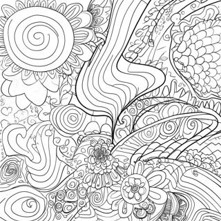 Galaxy Trippy Space Scene Coloring Page 6824-5546