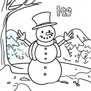 First Day Of Winter Coloring Pages