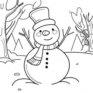 First Day Of Winter Snowman Coloring Page 68252-56286