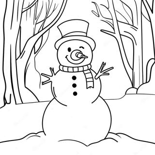 First Day Of Winter Snowman Coloring Page 68252-56287