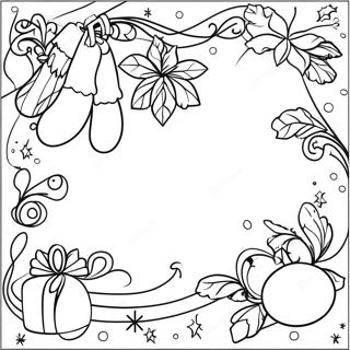 Christmas Boarder Clipart Coloring Pages