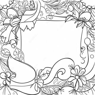 Festive Christmas Border Clipart Coloring Page 68263-56291