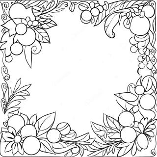 Festive Christmas Border Clipart Coloring Page 68263-56292