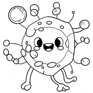 Cute Cartoon Virus Coloring Page 68273-56310