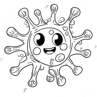 Cute Cartoon Virus Coloring Page 68273-56312