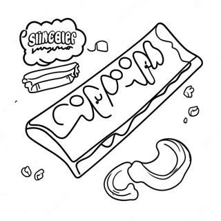 Funny Snickers Bar Coloring Page 68283-56304