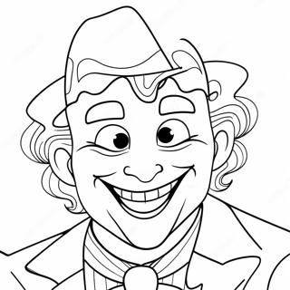 Funny Joker With A Big Smile Coloring Page 682-545