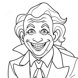 Funny Joker With A Big Smile Coloring Page 682-546