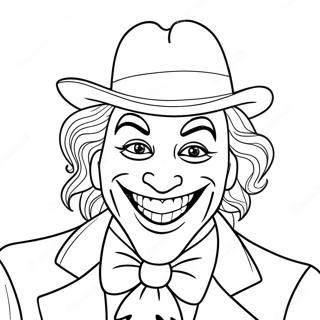 Funny Joker With A Big Smile Coloring Page 682-547