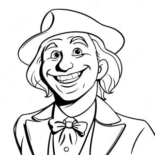 Funny Joker With A Big Smile Coloring Page 682-548