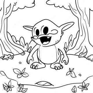 Goblincore Forest Scene Coloring Page 68312-56330