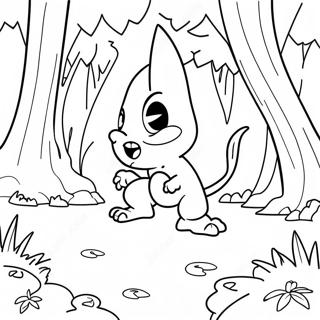 Goblincore Forest Scene Coloring Page 68312-56332