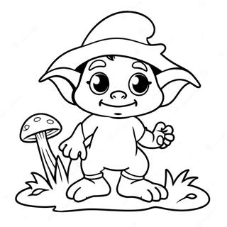 Cute Goblin With Mushrooms Coloring Page 68313-56334