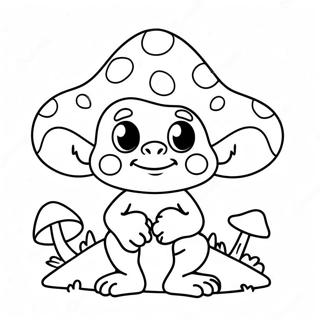 Cute Goblin With Mushrooms Coloring Page 68313-56336